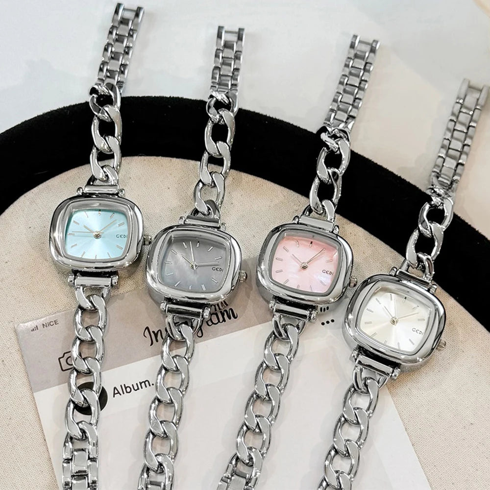 GEDI Watch Elegant 2026 Women Niche Exquisite Light Luxury Shell Bracelet Quartz Women's Silver Watches Gift for Ladies
