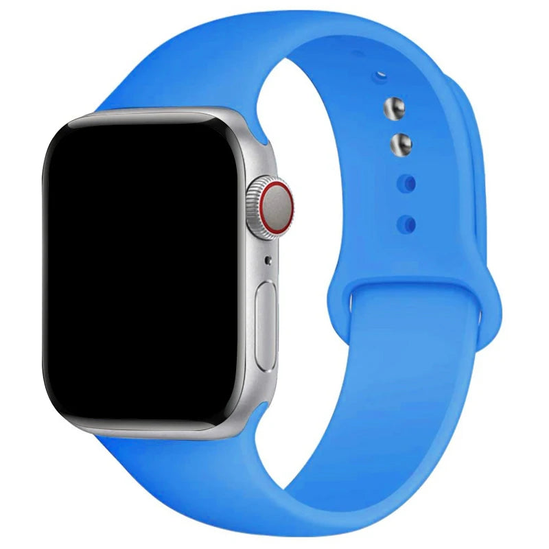 Sports Silicone Strap For Apple Watch Band Ultra 49mm 46mm 45mm 44mm 42mm 41mm 40mm Watchband for iWatch 11 10 9 8 7 6 5 4 SE