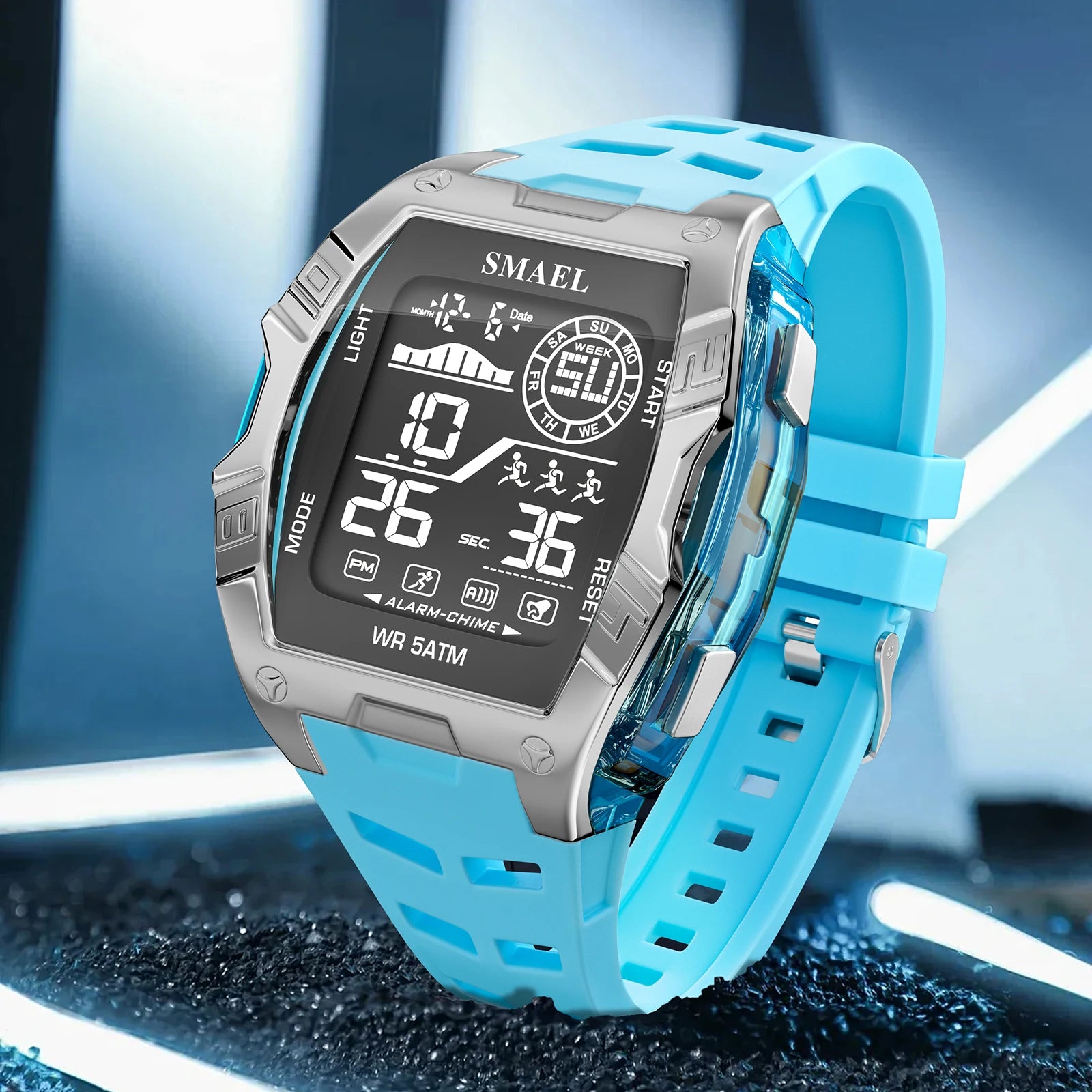 Military Watches Smael relojMen Watch 2025 New 50M Waterproof  Stopwatch Alarm LED Light Digital Watches 8130 Men's Sports Watch