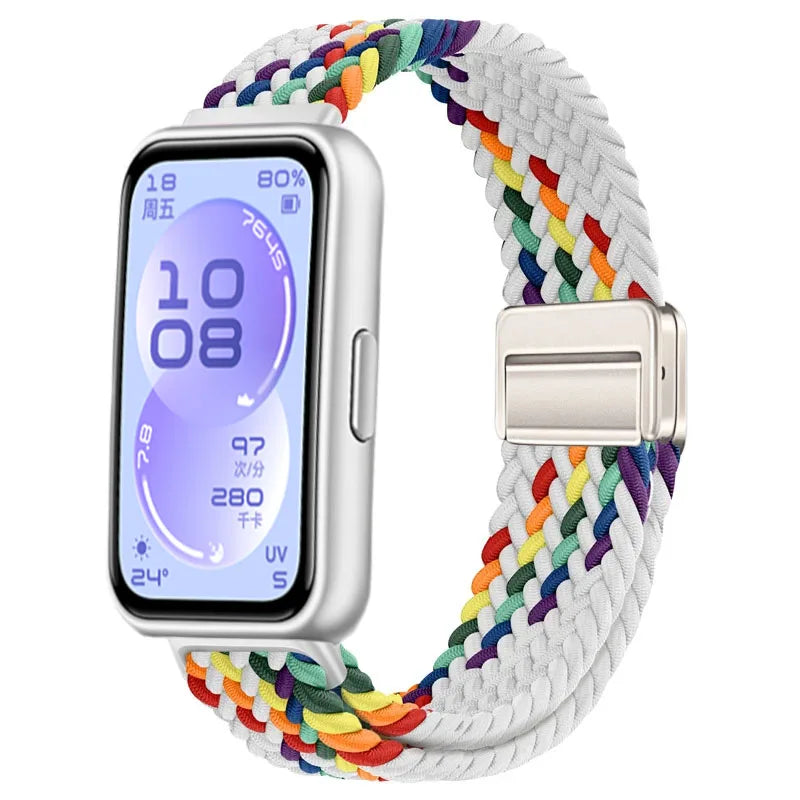 Official Nylon Loop Strap For Huawei Band 11/11 Pro Fashion Magnetic Buckle Braided Wristband For Huawei Band 8/9/10 Accessories