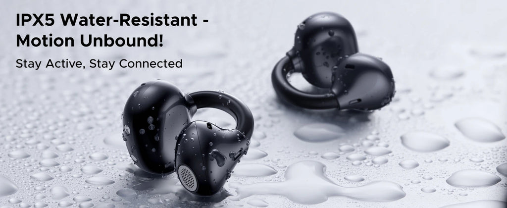 UGREEN ClipBuds Open-Ear Wireless Headphones Bluetooth 6.0 with 4 Mic Clear Call, Earbuds Clip on Earphones 30H Playtime