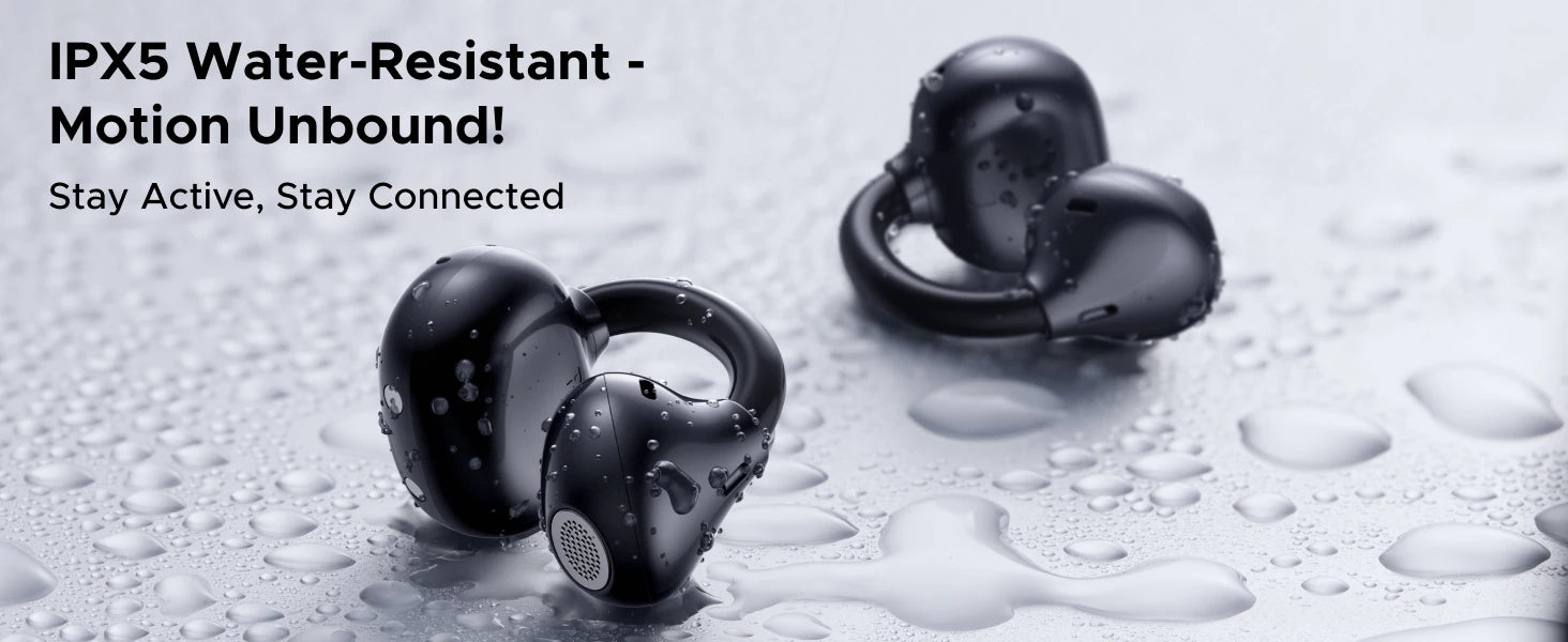 UGREEN ClipBuds Open-Ear Wireless Headphones Bluetooth 6.0 with 4 Mic Clear Call, Earbuds Clip on Earphones 30H Playtime