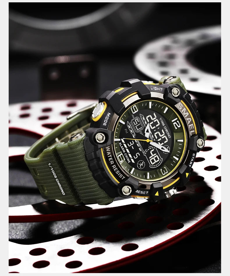 SMAEL Watch Men Sport Alarm Clock For Men 50M Waterproof Wristwatches 8089 Original Brand Men's Wristwatch Quartz Sports Watches