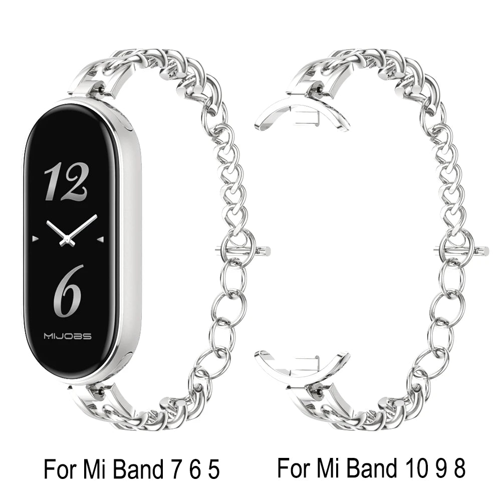 Strap for Mi Band 10 9 8 7 6 5 Watchband for Xiao mi Smart Band 9 Strap for Mi Band 8 Leather Wristband For Mi Band 7 Correa