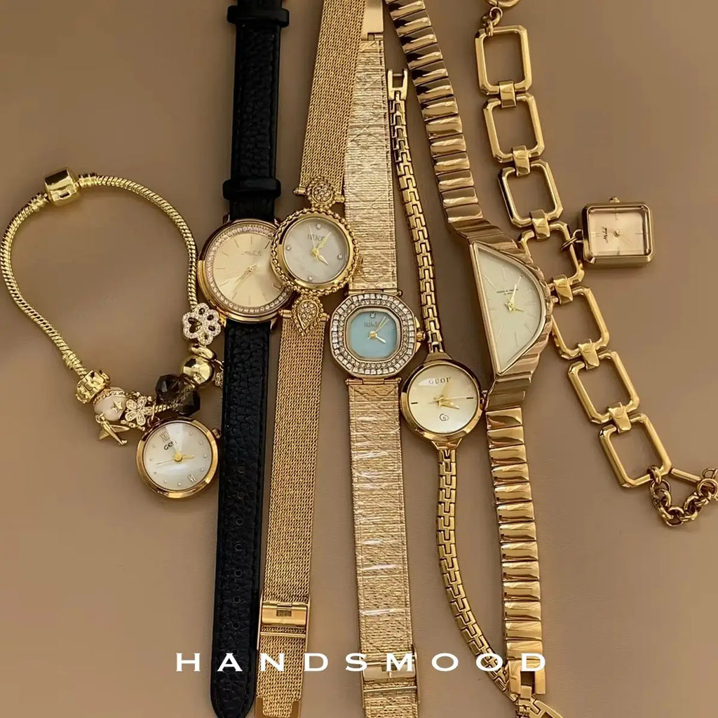 Luxurious, Exquisite, and Fashionable Gold Watch Design High-Quality, Refined Ladies' Watch Premium Quartz Timepiece Gift