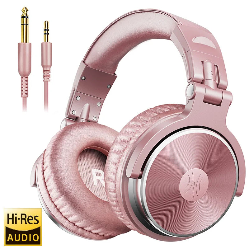 Oneodio Wired HiFi Headphones Professional Studio DJ Headphones With Mic Over Ear Hi-Res Headset Monitoring For AMP Guitar Phone
