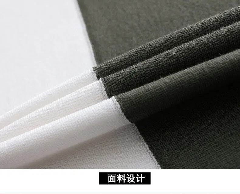 High-quality Color Blocked Striped Knitting Men's Polo Shirts Summer Thin Ice Silk Breathable Lapel T-shirt Business Casual Tees