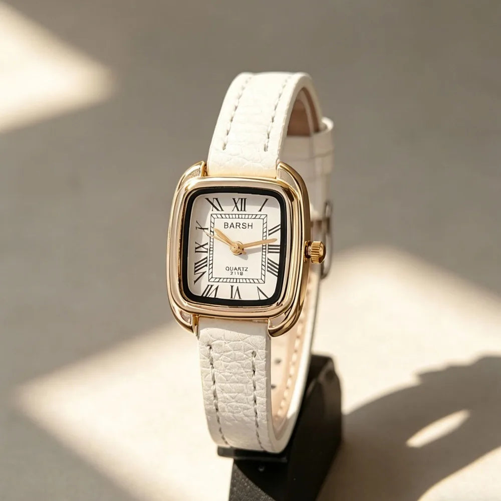 Fashion Leather Belt Watch for Women Luxury Watch Simple Retro Roman Dial Quartz Wristwatches Wholesale Relojes Para Mujer
