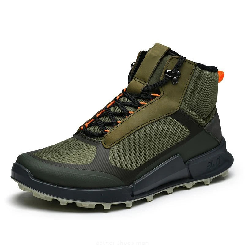 Trendy High Top Running Shoes Men Luxury Original Waterproof Sneaker Non Slip Outdoor Hiking Climbing Trekking Boots Patchwork