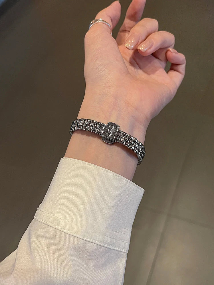 GEDI Watches for Woman Wristwatch Vintage Oval Small Watch Gifts Stainless Steel Strap Luxury Elegant Waterproof Quartz Watches