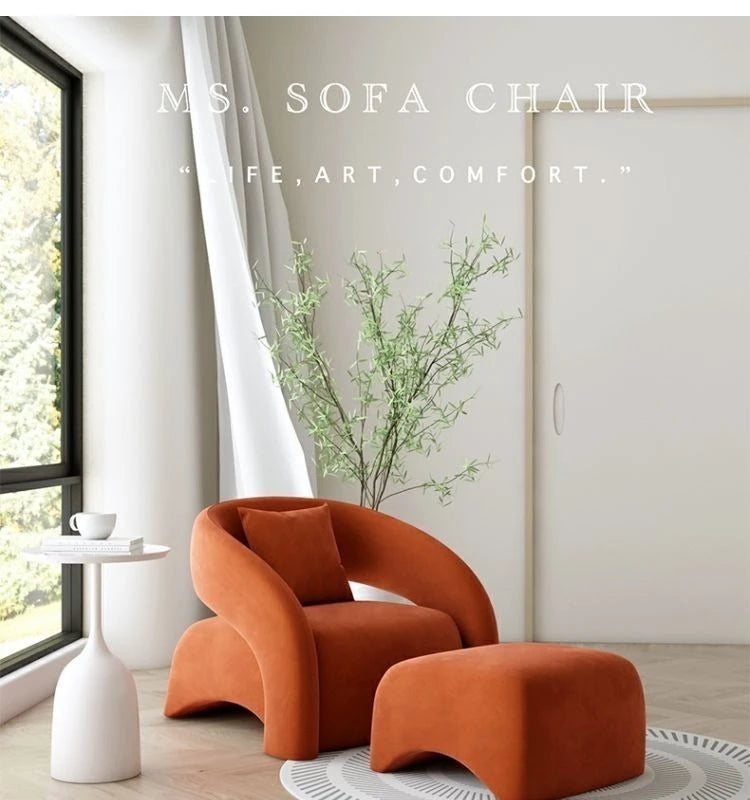 New Sofa, Living Room, Single Person, Light Luxury, High-end Reception, Small Sofa, Beauty Salon, Lazy Leisure Chair Furniture