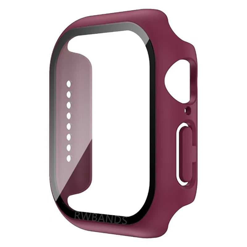 Glass+Cover For Apple Watch 46mm 44mm 40mm 49mm 41mm 45mm 42mm Accessorie Screen Protector iwatch series Ultra 11 10 9 SE 8 7 6
