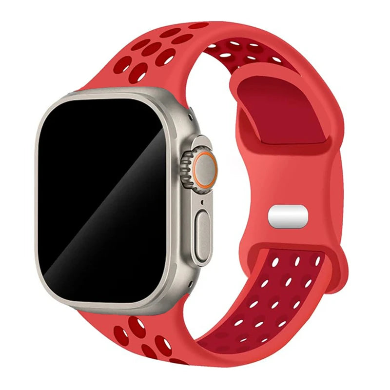 Strap For Apple Watch Band 44mm 49mm 45mm 40mm 41mm 38mm 42mm correa Breathable sports bracelet iwatch series 8 SE 7 6 5 9 Ultra