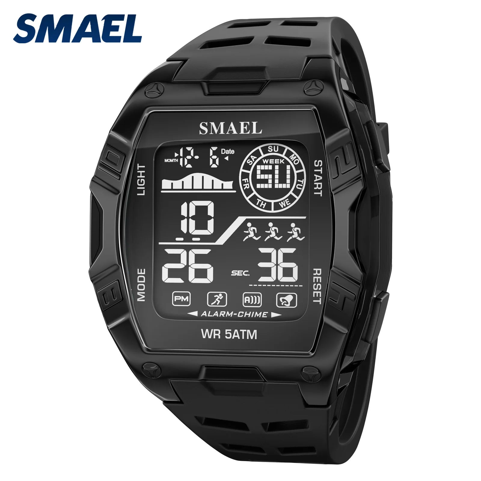 Military Watches Smael relojMen Watch 2025 New 50M Waterproof  Stopwatch Alarm LED Light Digital Watches 8130 Men's Sports Watch