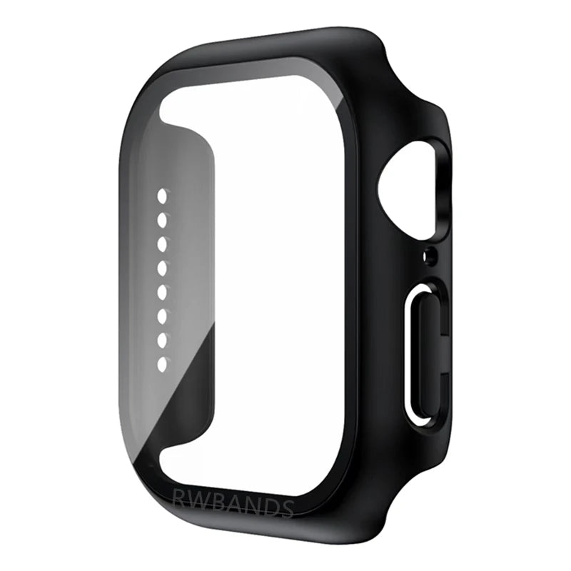 Glass+Cover For Apple Watch 46mm 44mm 40mm 49mm 41mm 45mm 42mm Accessorie Screen Protector iwatch series Ultra 11 10 9 SE 8 7 6