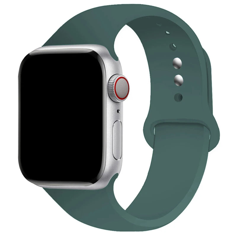 Sports Silicone Strap For Apple Watch Band Ultra 49mm 46mm 45mm 44mm 42mm 41mm 40mm Watchband for iWatch 11 10 9 8 7 6 5 4 SE