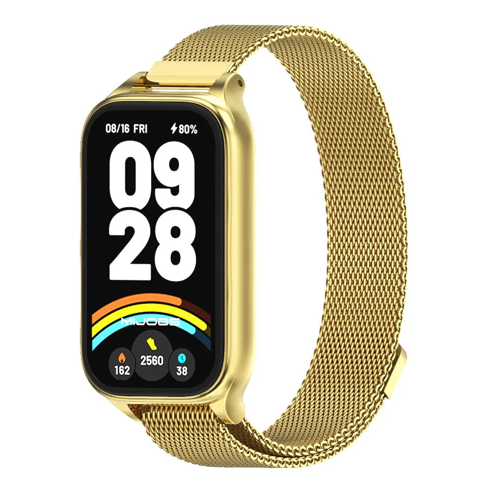 Metal Strap For Mi Band 9 Active Bracelet Wristband for Xiaomi Smart Band 8 Active Watchband Mi 8 Active Stainless Steel Strap