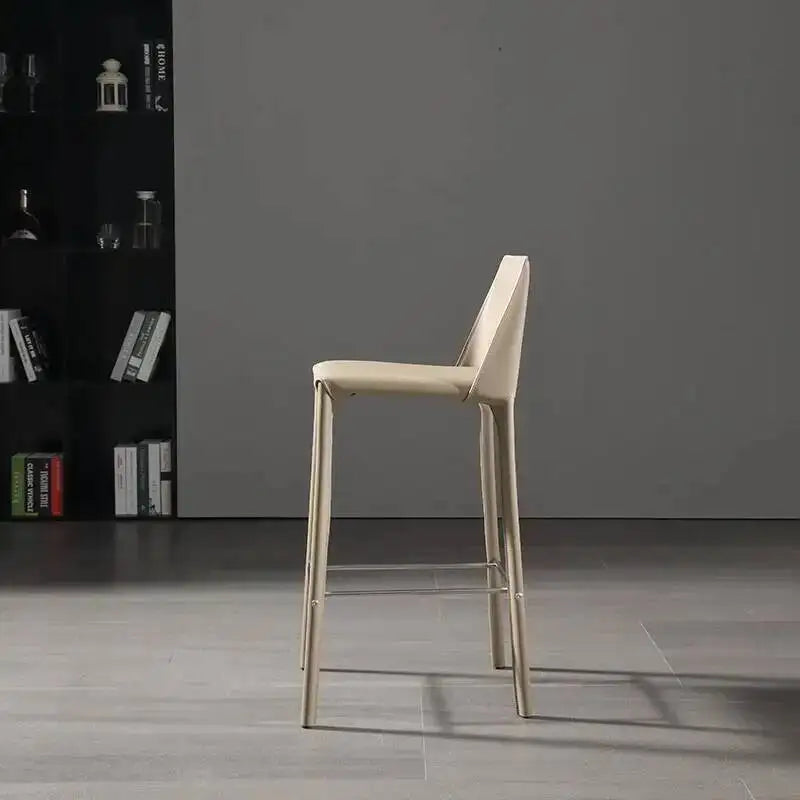 White Ergonomic Stools Replica Bar Leather Designer Kitchen Bar Stool High Midcentury Taburetes Altos Cocina Kitchen Furniture