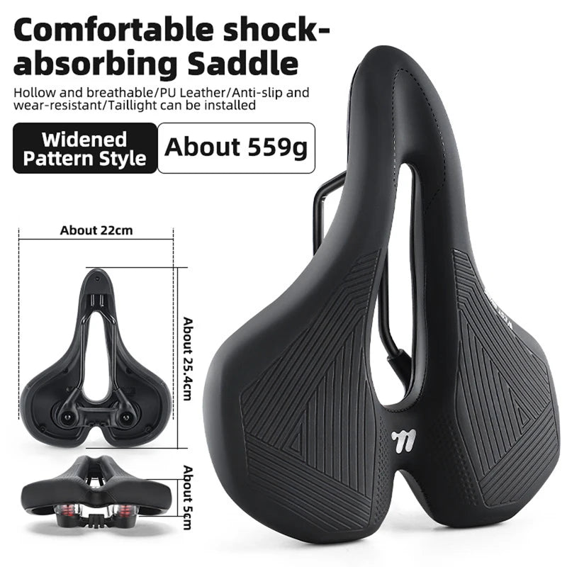 WEST BIKING Bicycle Saddle Comfortable Shockproof Bike Seats with Spring Shock Absorber MTB Road Bike Hollow Breathable Cushion