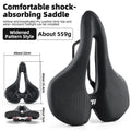 WEST BIKING Bicycle Saddle Comfortable Shockproof Bike Seats with Spring Shock Absorber MTB Road Bike Hollow Breathable Cushion