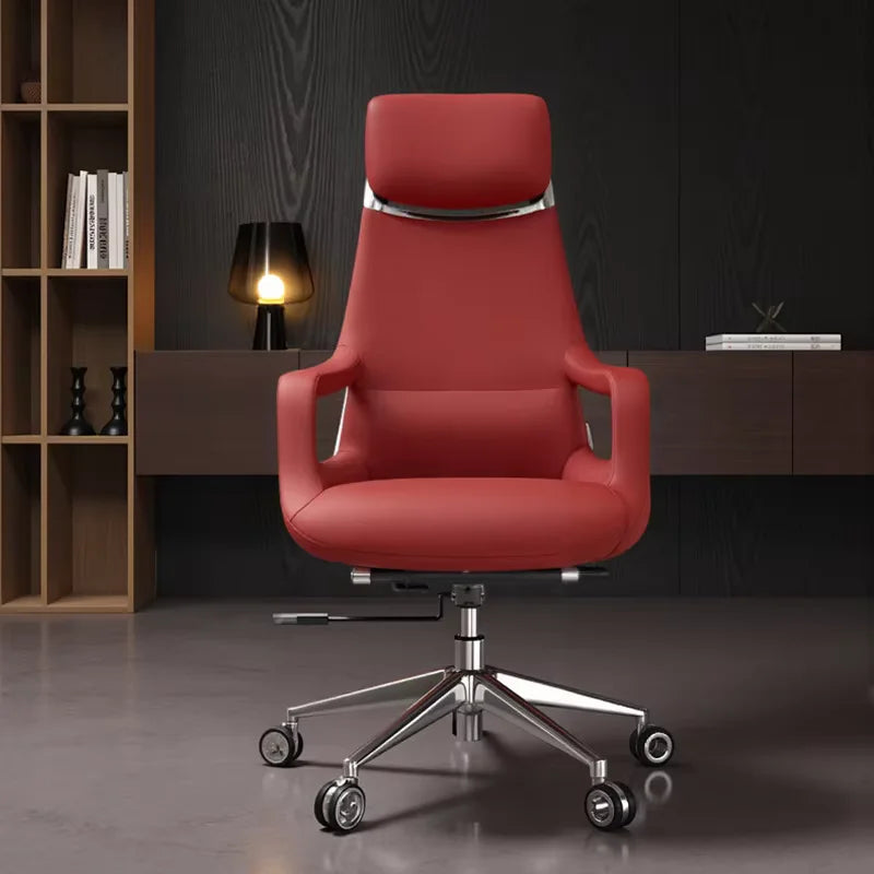 Luxury Boss Chair Leather Reclining Ergonomic Office Chairs 135° Recliner Cadeira Presidente Chaise De Bureau Ergonomique