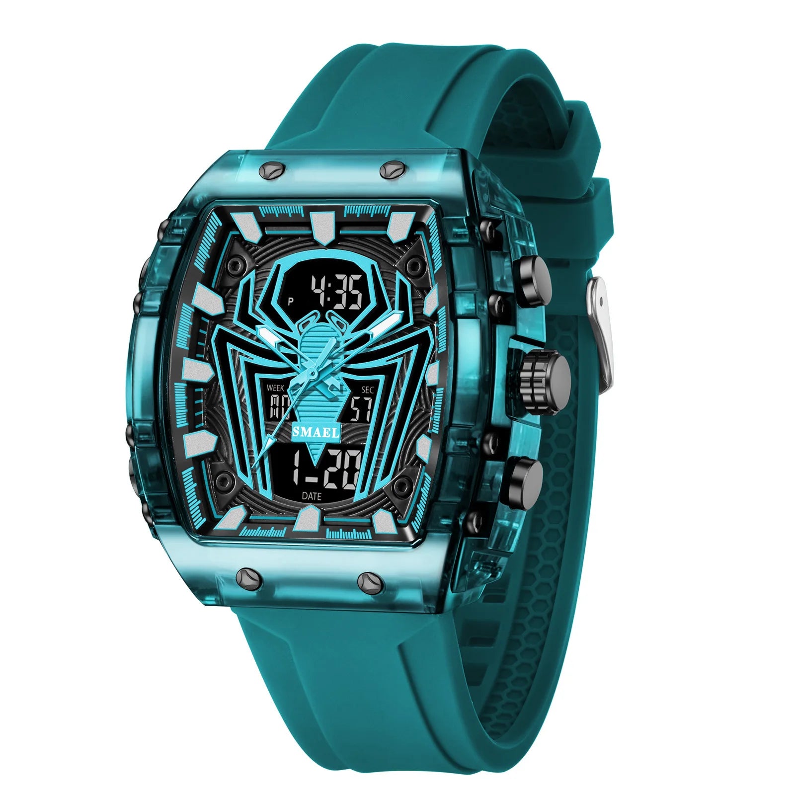 2025 Fashion Men Watches Rectangle Sport Watches Digital 8116 Dual Time Watches 50m Waterproof Electronic Men's Wrist Watches