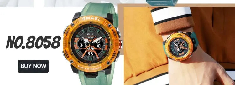 2025 Fashion Men Watches Rectangle Sport Watches Digital 8116 Dual Time Watches 50m Waterproof Electronic Men's Wrist Watches