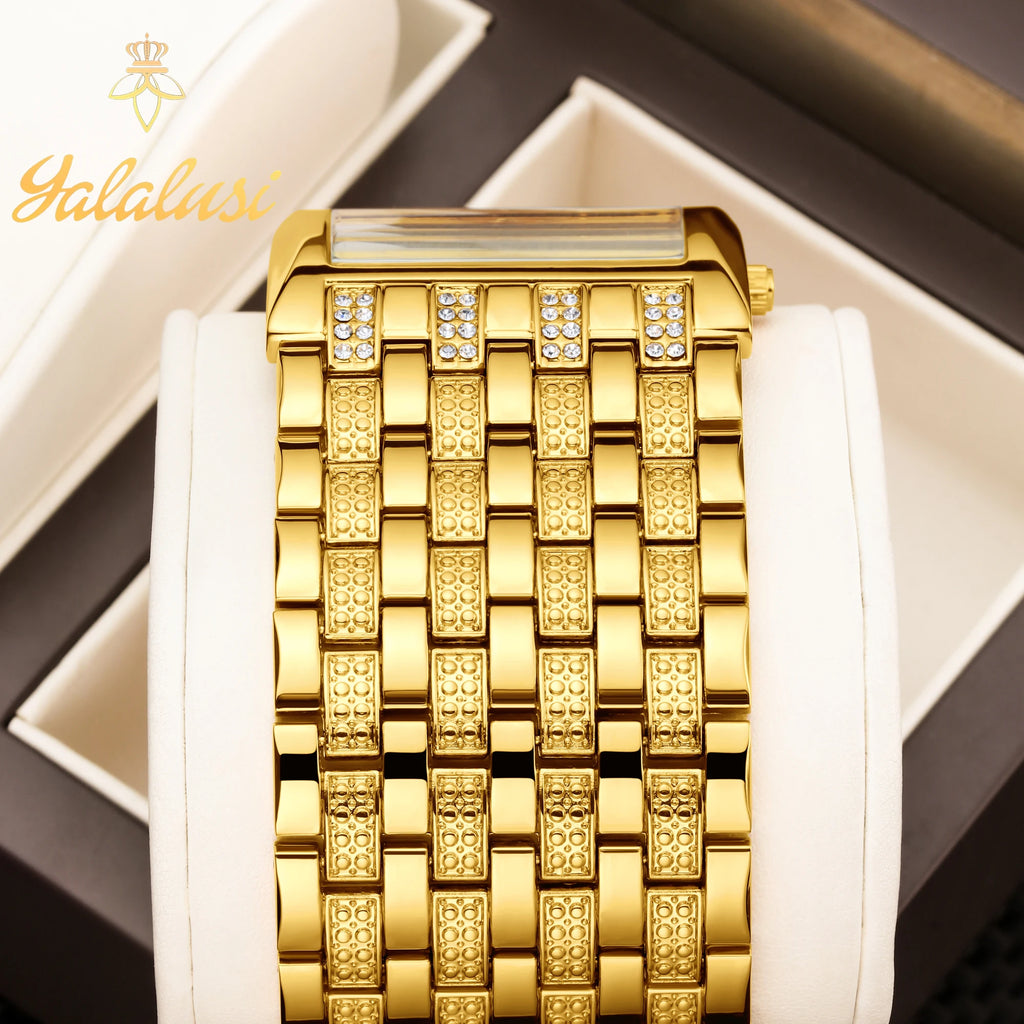 YaLaLuSi Brand: Fashionable Women's Waterproof Quartz Bracelet Watches – Luxury Gold Watches for Gifts reloj mujer Ladies