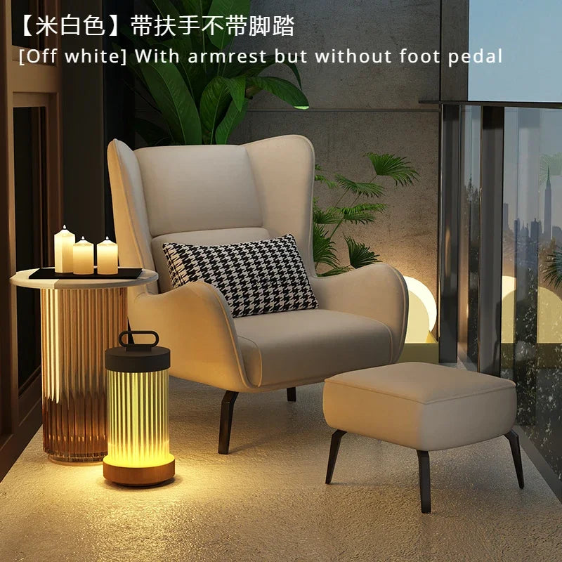 Simple Single Sofa Chair, Balcony Chair, Leisure Chair, Lounge Chairs, Can Sit or Lie, Bedroom, Living Room, Lazy Sofa Chairs