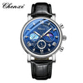 CHENXI Multi-functional Fashion Men's Watches Luminous Moon Phase Chronograph Men Wristwatches Calendar Quartz Watch For Man