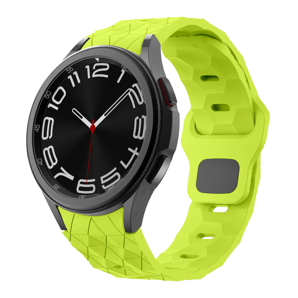 Silicone Strap for Samsung Galaxy Watch 7 6 5 4 40mm 44mm Football Pattern Bracelet Wristband for Watch 6-4 Classic 47mm 46mm