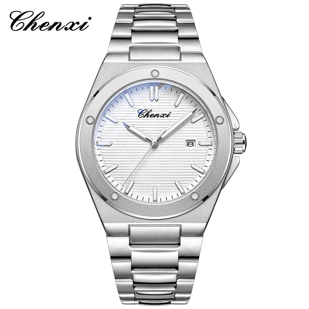 CHENXI New in Men's Watches Classic Fashion Quartz Wristwatches Simple Luminous Date Calendar Display Water-Resistant Man Watch