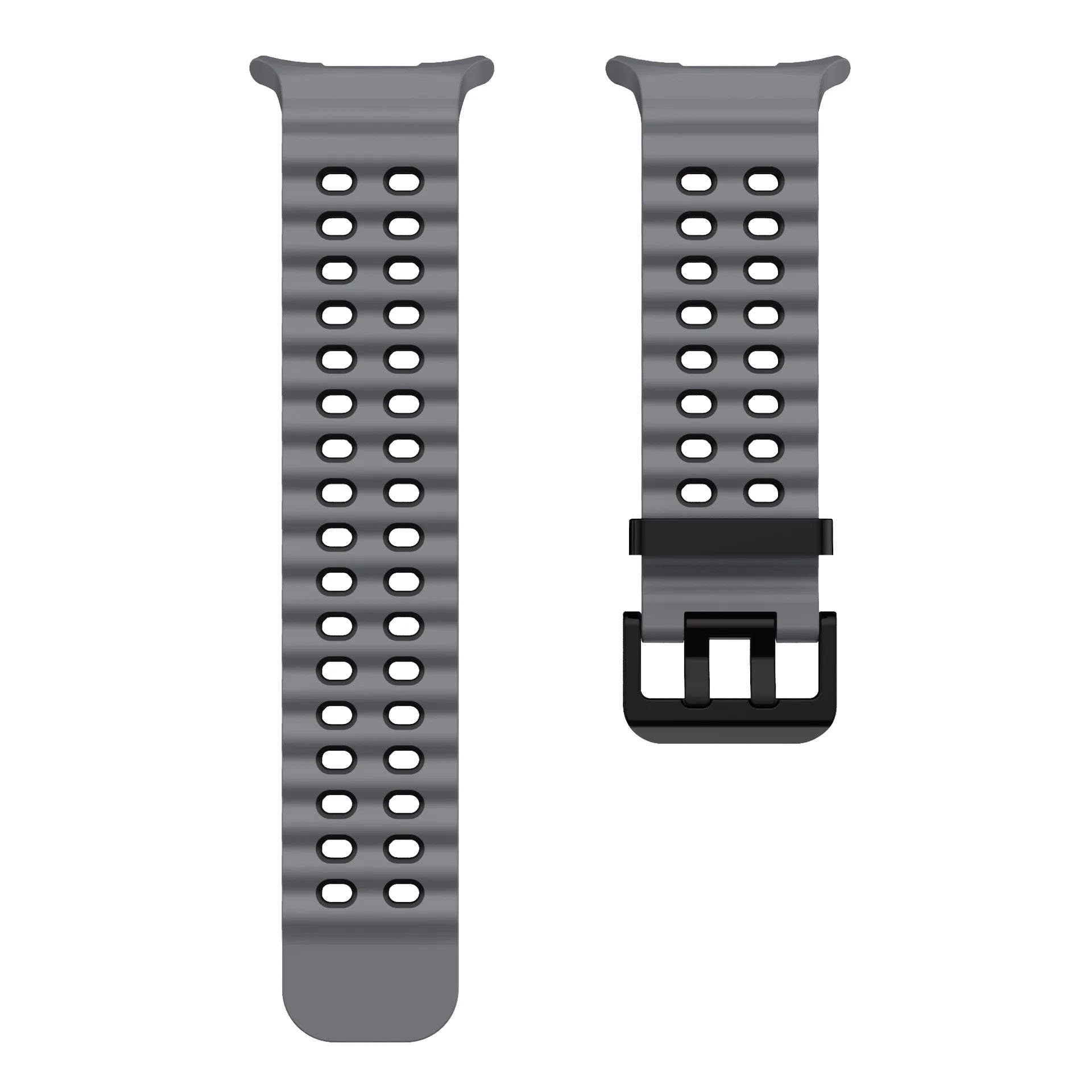 Two-color Silicone Strap for Samsung Galaxy Watch Ultra 47mm Ocean Original Official Wristband Galaxy Watch 8-7 Ultra 47mm Belt