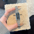 GEDI Watches for Woman Rectangular Steel Bracelet Women's Silver Watches Quartz Vintage Watch Waterproof Fashionable Wristwatch