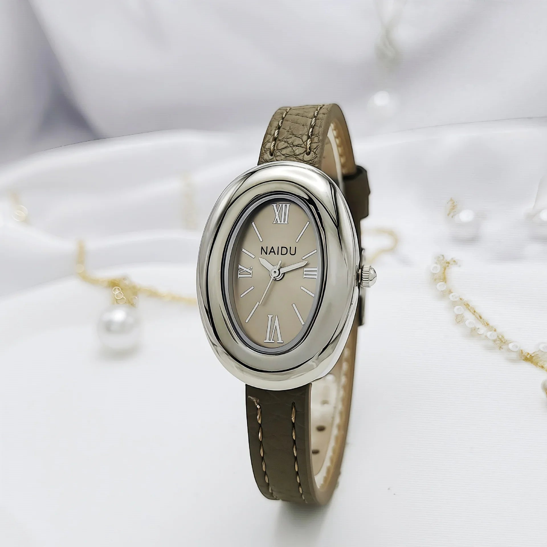 Luxury Pigeon Egg Dial Women's Quartz Watch Vintage Leather Strap Wristwatches Gift Clock Dropshipping Reloj Mujer Montre Femme