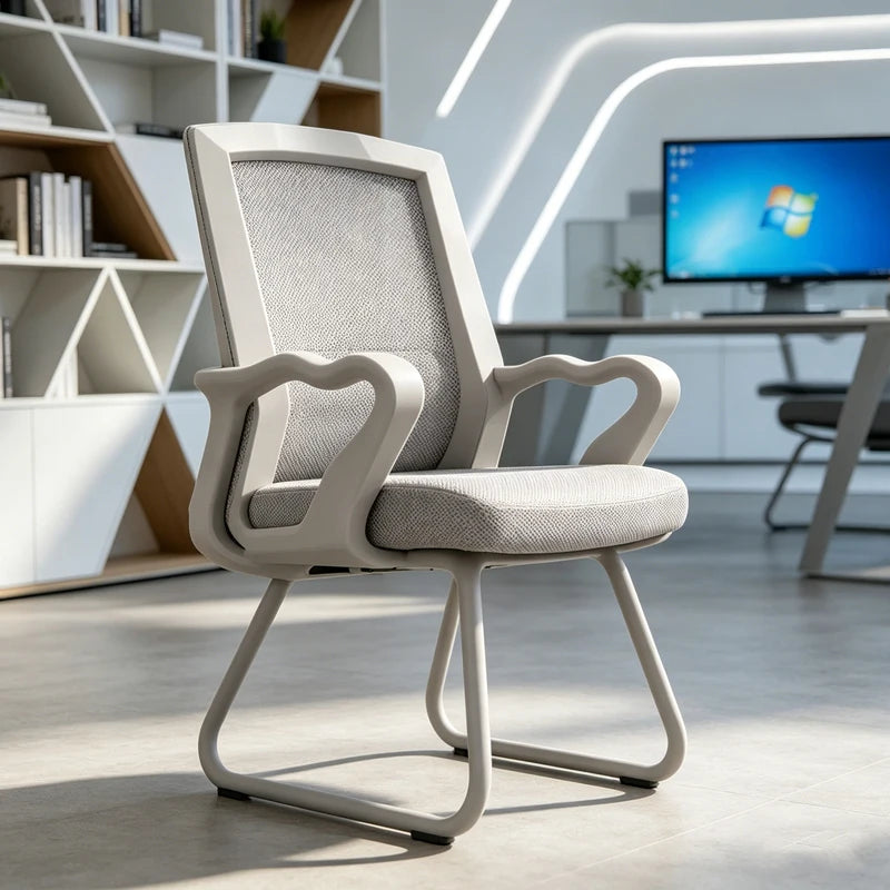 AOLIVIYA Modern Ergonomic Office Chair Comfortable With Home Computer Backrest Long Sitting Study Bow Shaped Seat For Desk Light