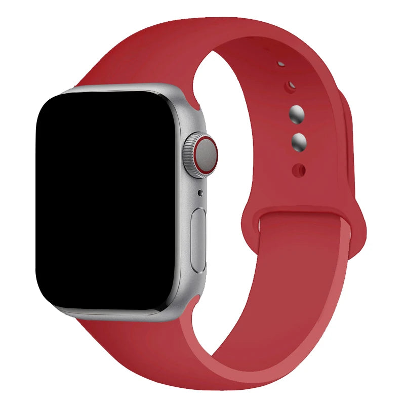 Sports Silicone Strap For Apple Watch Band Ultra 49mm 46mm 45mm 44mm 42mm 41mm 40mm Watchband for iWatch 11 10 9 8 7 6 5 4 SE