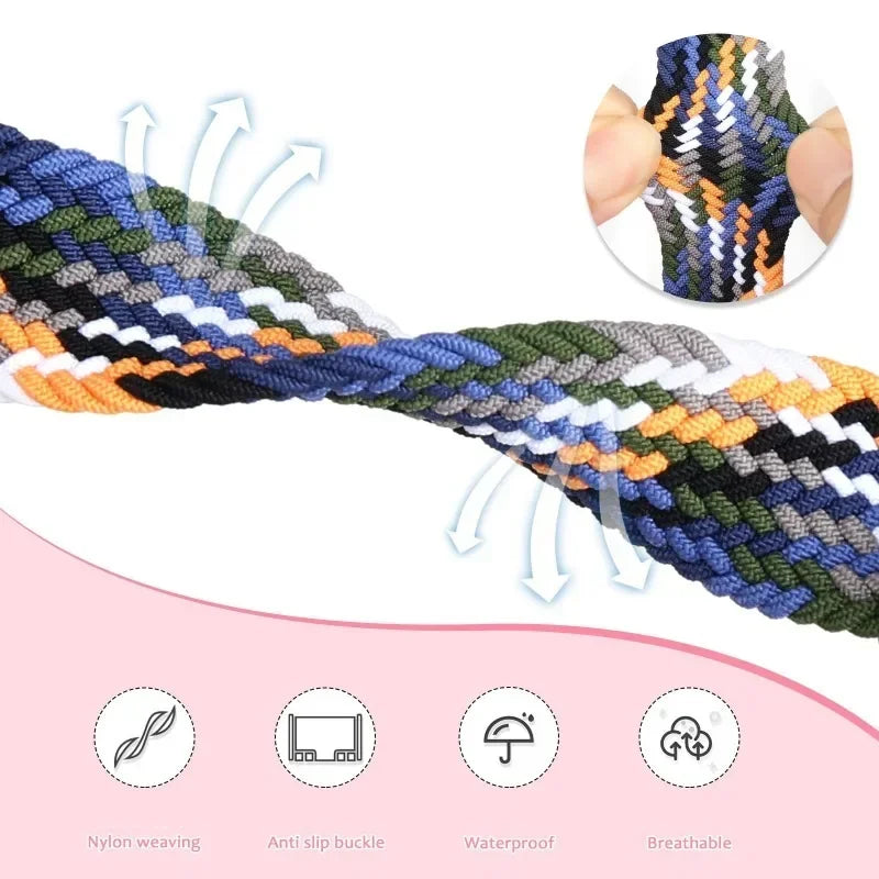 Nylon Strap for Xiaomi Mi Band 9 Pro/Mi Band 8 Pro Breathable Braided Bracelet for Redmi Watch 6/5/4 Sport Watchband Accessories