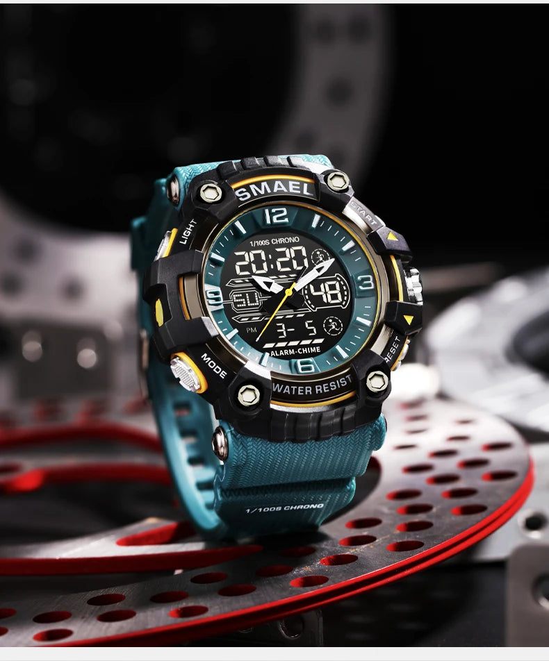 SMAEL Watch Men Sport Alarm Clock For Men 50M Waterproof Wristwatches 8089 Original Brand Men's Wristwatch Quartz Sports Watches