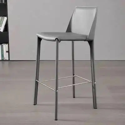 White Ergonomic Stools Replica Bar Leather Designer Kitchen Bar Stool High Midcentury Taburetes Altos Cocina Kitchen Furniture