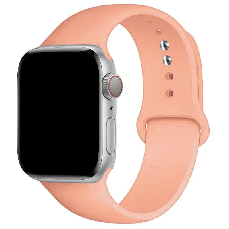 Sports Silicone Strap For Apple Watch Band Ultra 49mm 46mm 45mm 44mm 42mm 41mm 40mm Watchband for iWatch 11 10 9 8 7 6 5 4 SE