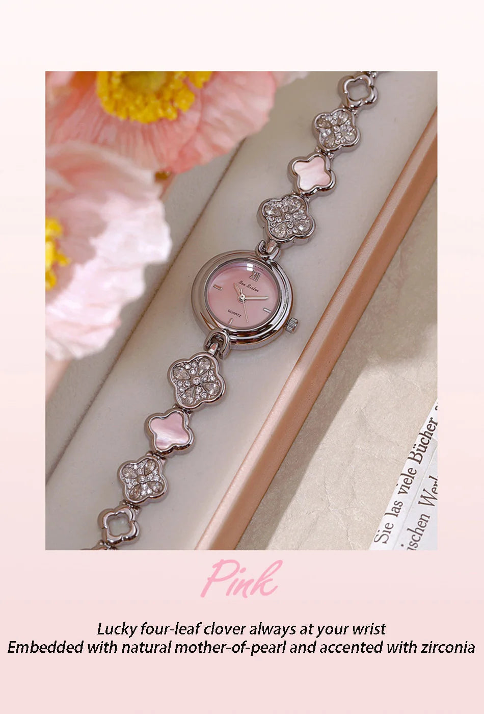 Women's Watch Natural Blue Shell Dial Bracelet Elegant Crystal Dress Watches for Women Fashion Luxury Small Quartz Ladies Clock