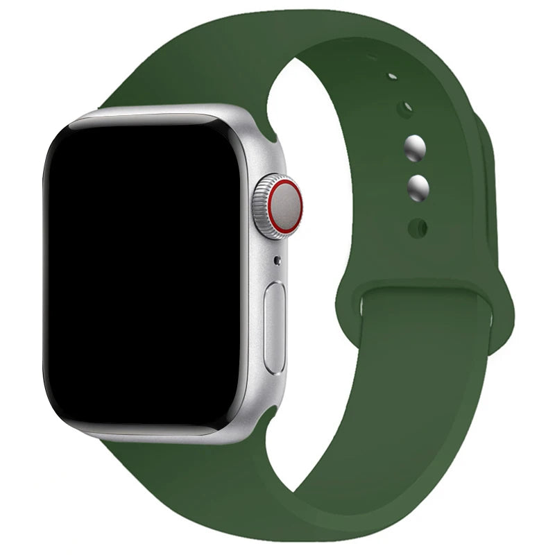 Sports Silicone Strap For Apple Watch Band Ultra 49mm 46mm 45mm 44mm 42mm 41mm 40mm Watchband for iWatch 11 10 9 8 7 6 5 4 SE