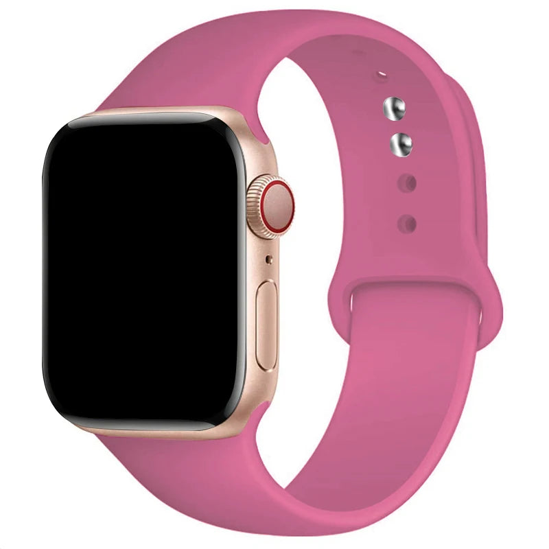 Sports Silicone Strap For Apple Watch Band Ultra 49mm 46mm 45mm 44mm 42mm 41mm 40mm Watchband for iWatch 11 10 9 8 7 6 5 4 SE