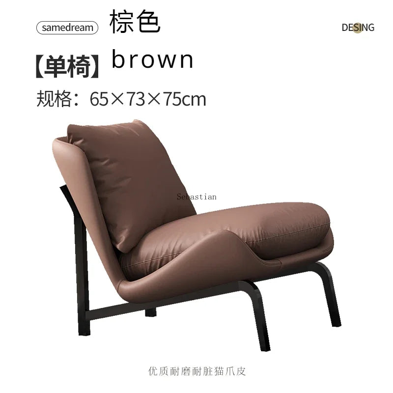 Simple Single Sofa Chair, Balcony Chair, Leisure Chair, Lounge Chairs, Can Sit or Lie, Bedroom, Living Room, Lazy Sofa Chairs