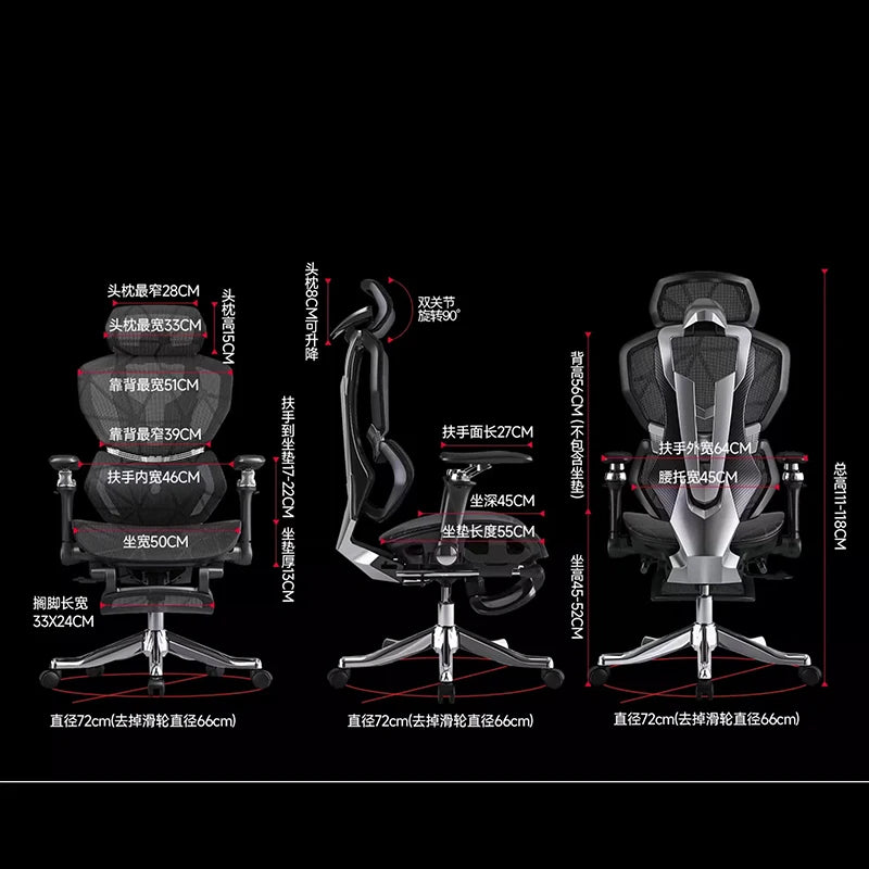 Nordic E-sports Gaming Chair Modern Ergonomic Reclining Comfortable Lumbar Support Office Chair Liftable Home Furniture FYOF