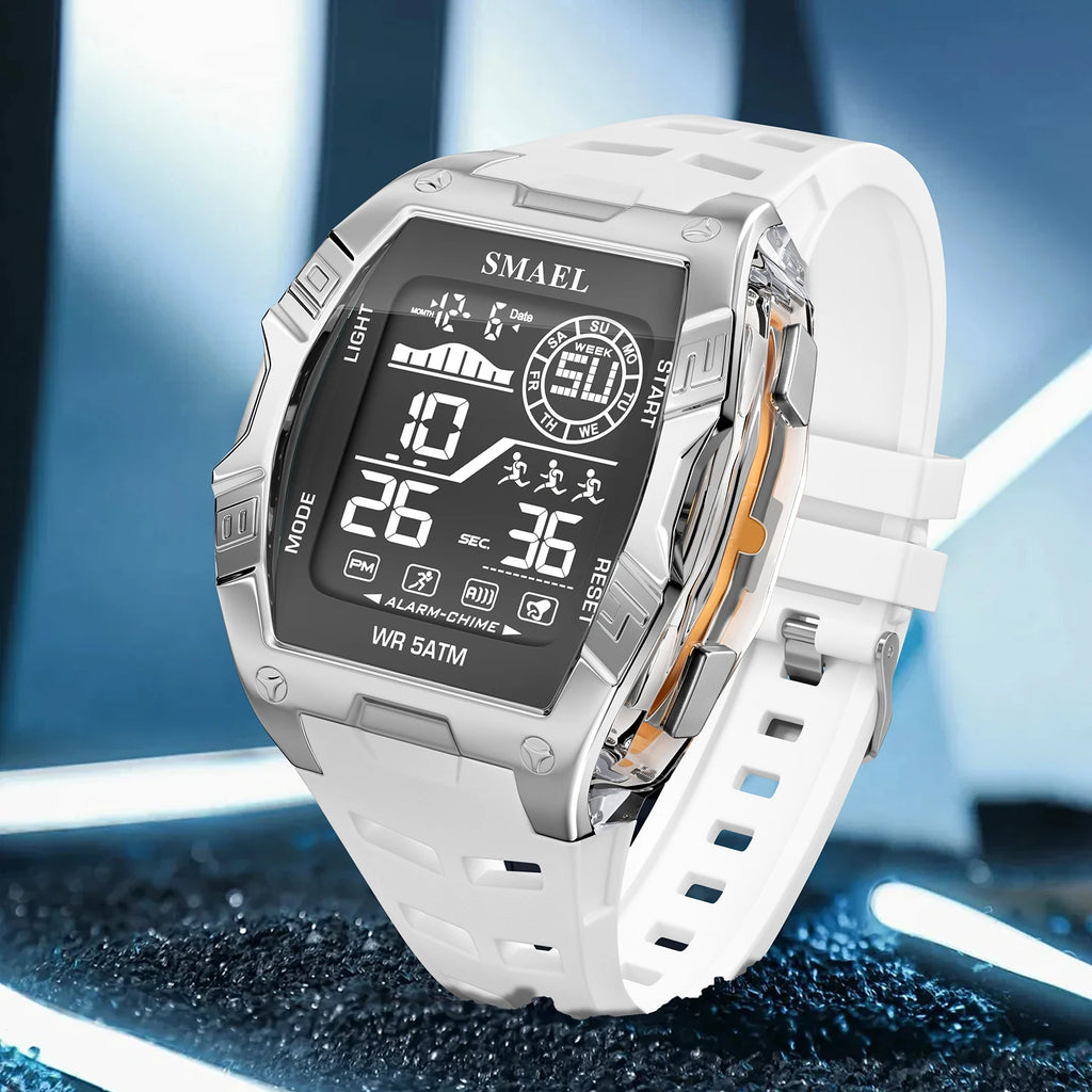Military Watches Smael relojMen Watch 2025 New 50M Waterproof  Stopwatch Alarm LED Light Digital Watches 8130 Men's Sports Watch