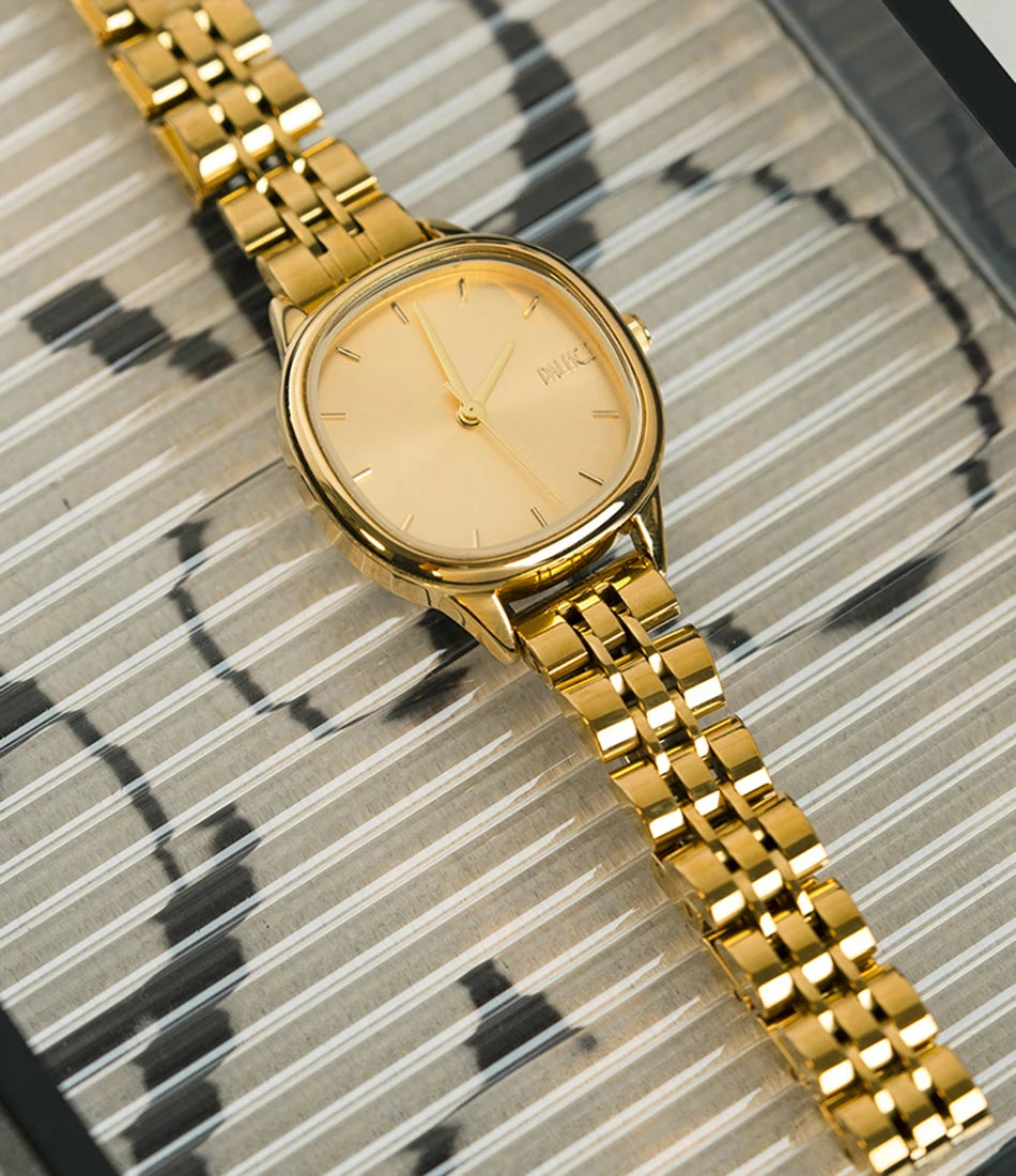 New Fashion Watch for Women Simple Japanese Quartz Wristwatches Ladies Small Gold Watch Elegant Stainless Steel Silver Clock