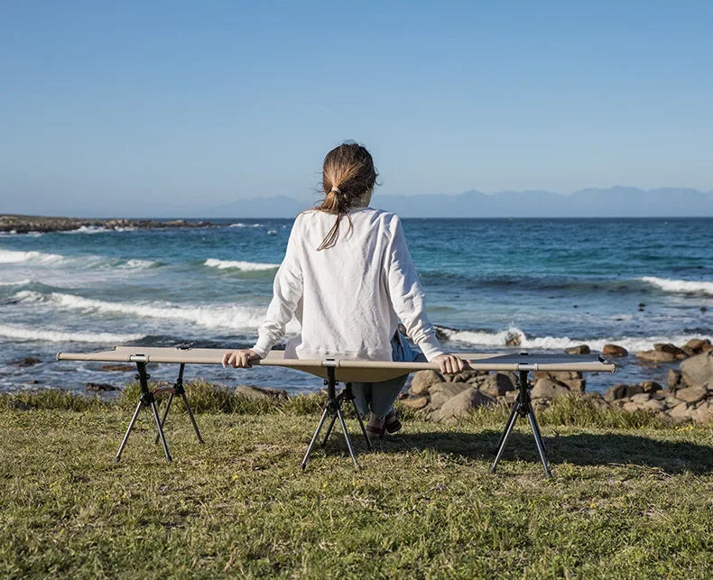 191cm Camping Cot Portable Folding Bed chair Ultralight Aluminum Alloy Sleeping Cot for Outdoor Hiking Backpacking Travel