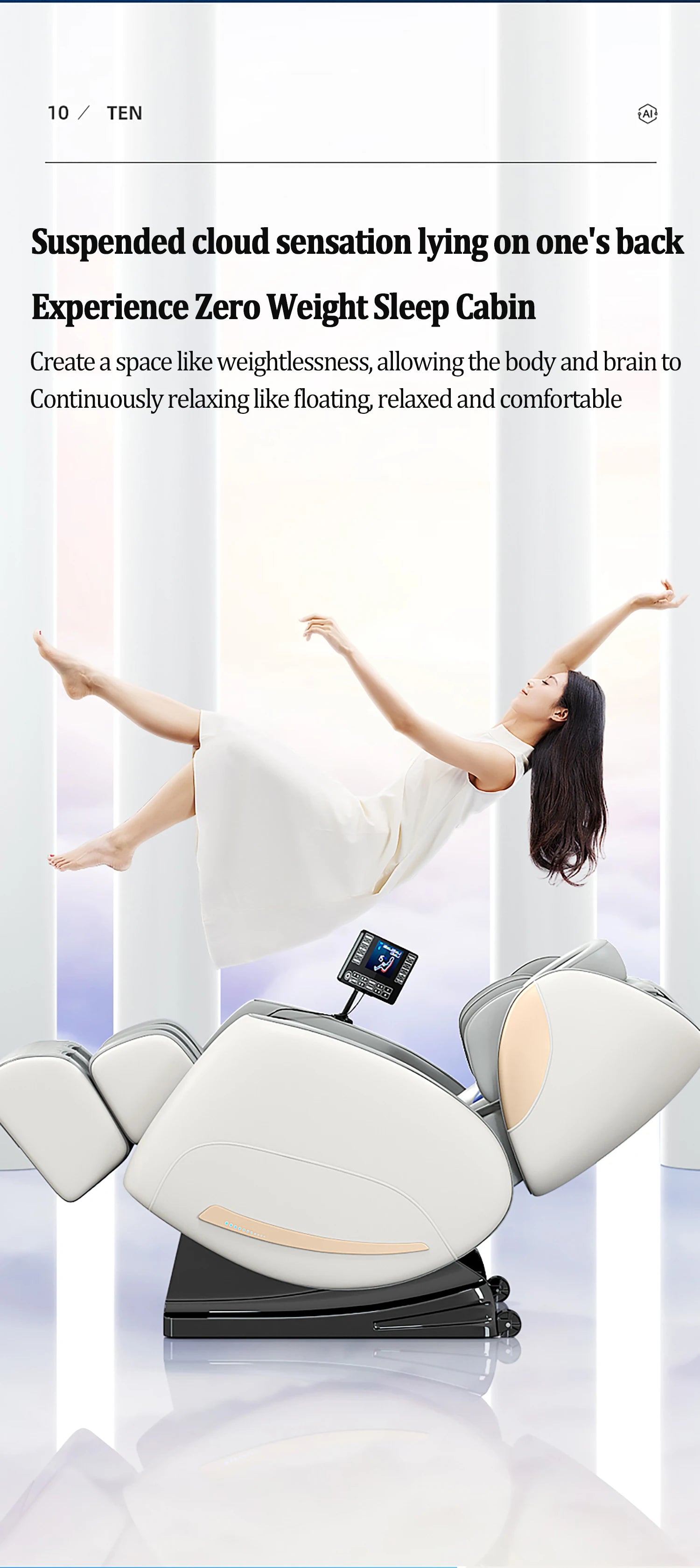 Electric Smart massage chair zero gravity with Voice Control Foot Airbag Massage for Full Body Relief for Family Use 3D Shiatsu